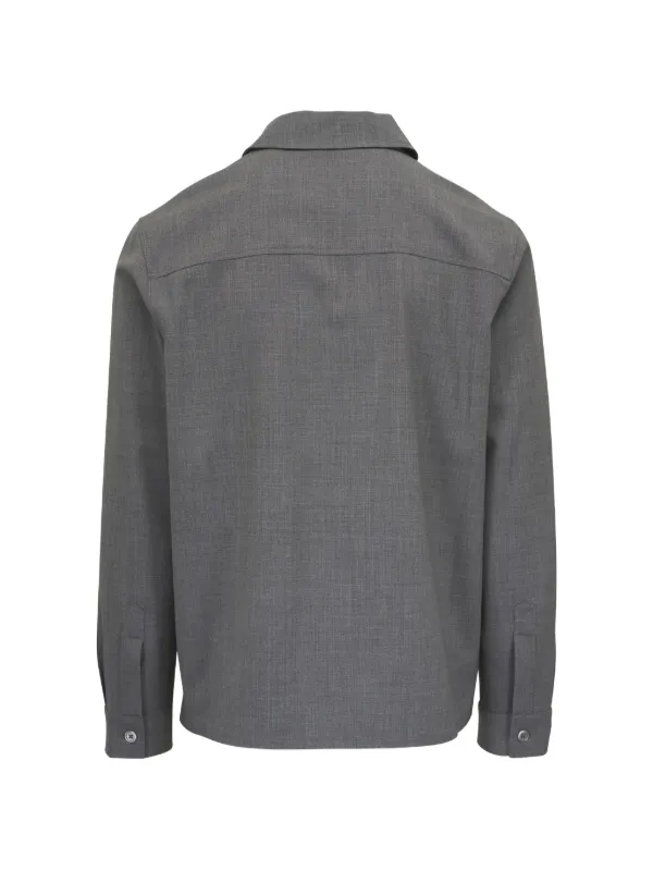 Marco Pescarolo crepe-texture zip-up Jacket | Grey | FARFETCH