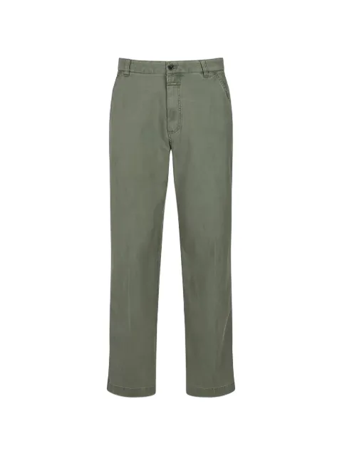 Closed straight-leg button-fastening trousers
