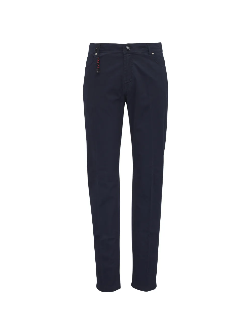 Marco Pescarolo logo-patch straight-leg trousers - Blu