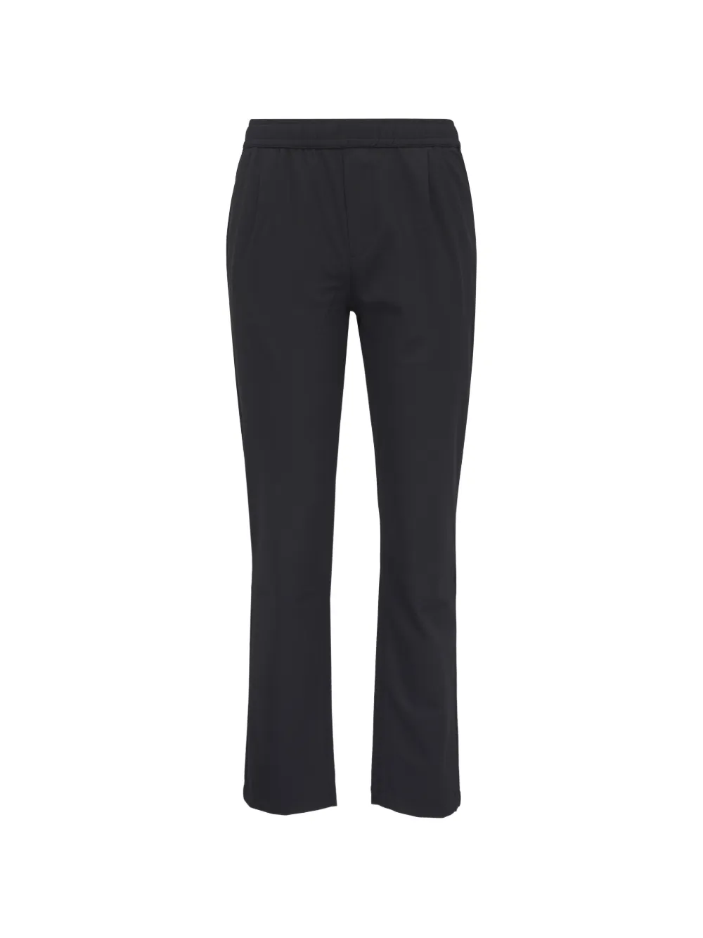 wahts elasticated-waistband straight-leg trousers - Nero