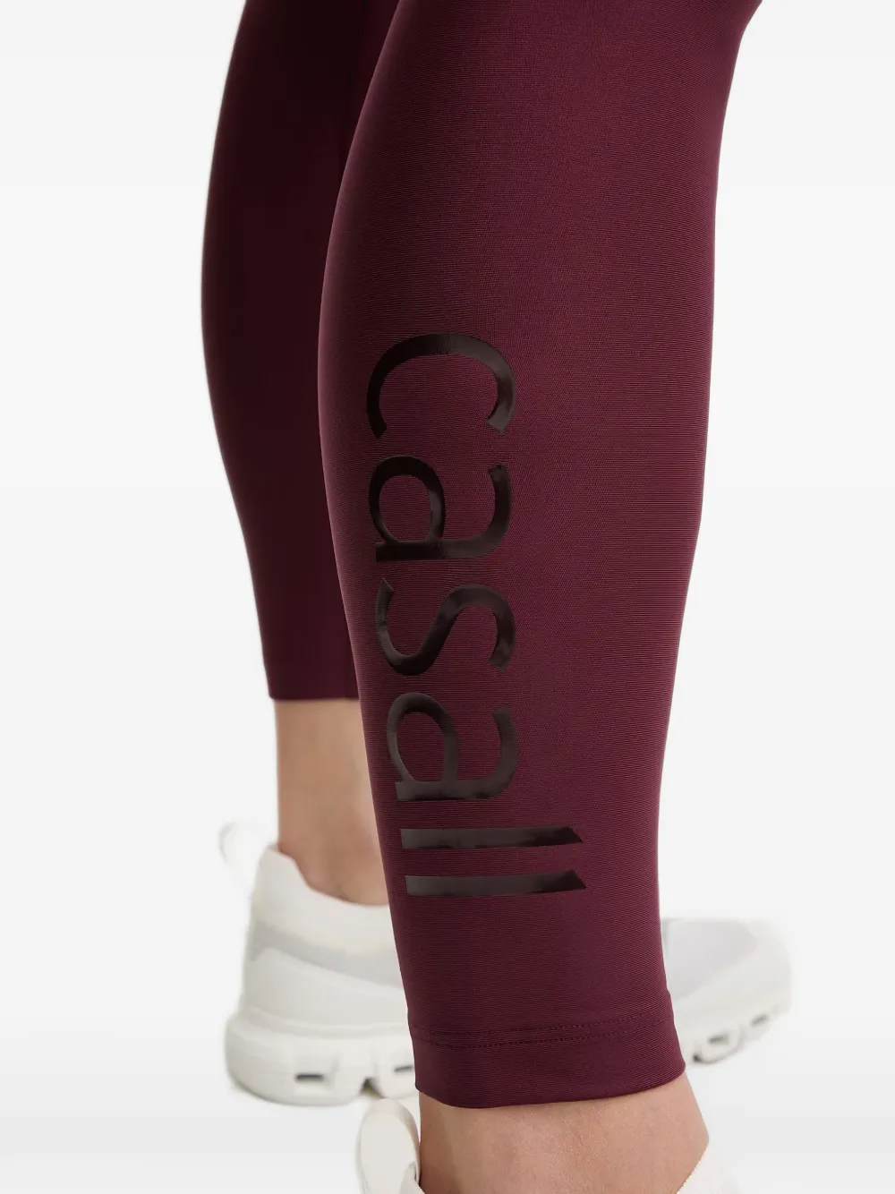 Casall High waist legging met logoprint Rood