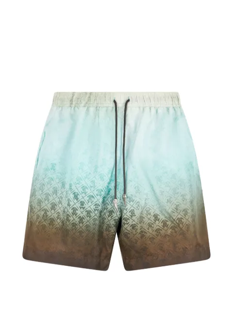 Roberto Cavalli gradient-effect monogram-print swim shorts