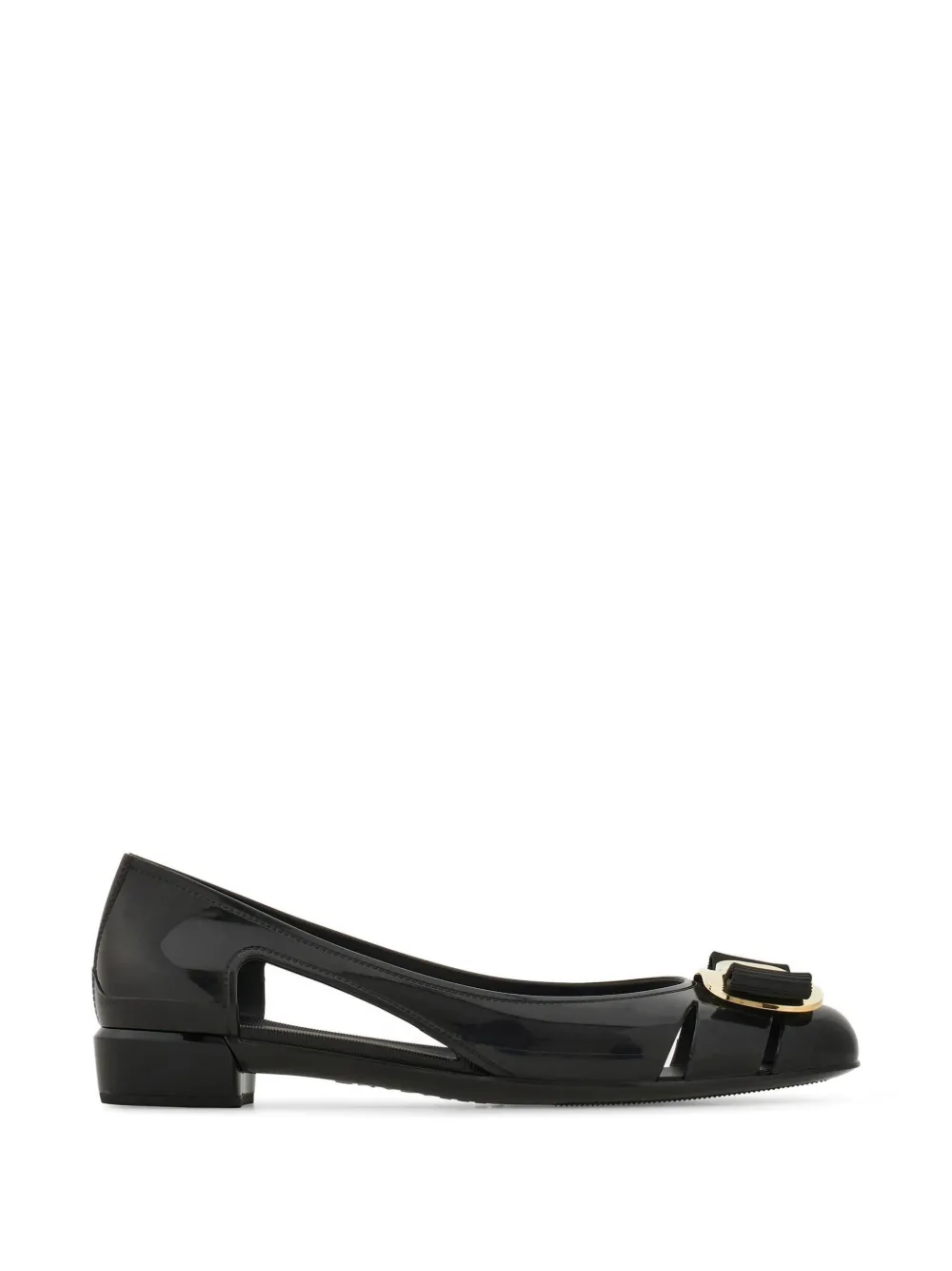 Ferragamo Nara cut-out ballet flats - Schwarz