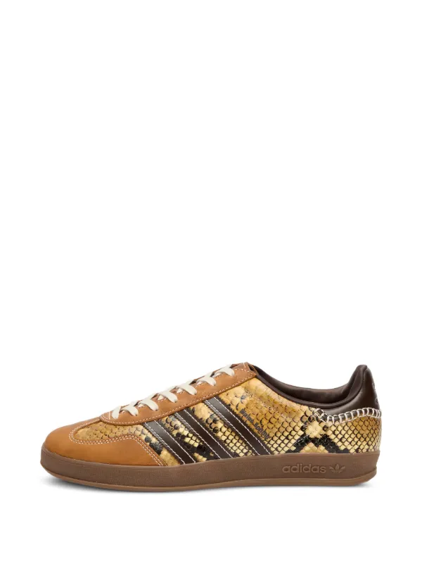 Wales Bonner X Adidas Originals Gazelle Snake-embossed Leather Sneakers in Brown
