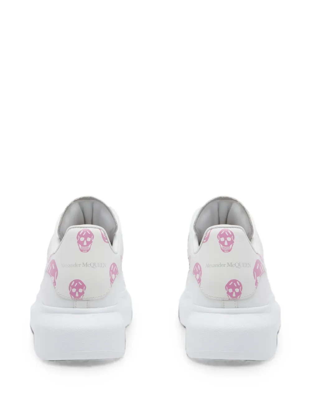 Alexander McQueen skull-print leather sneakers Wit