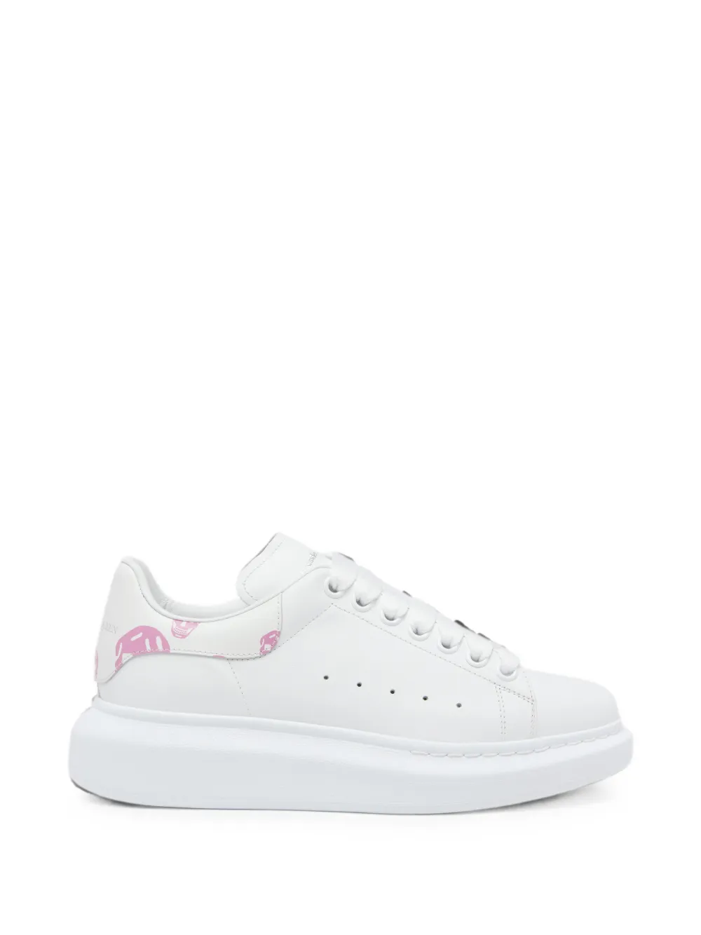Alexander McQueen skull-print leather sneakers - White