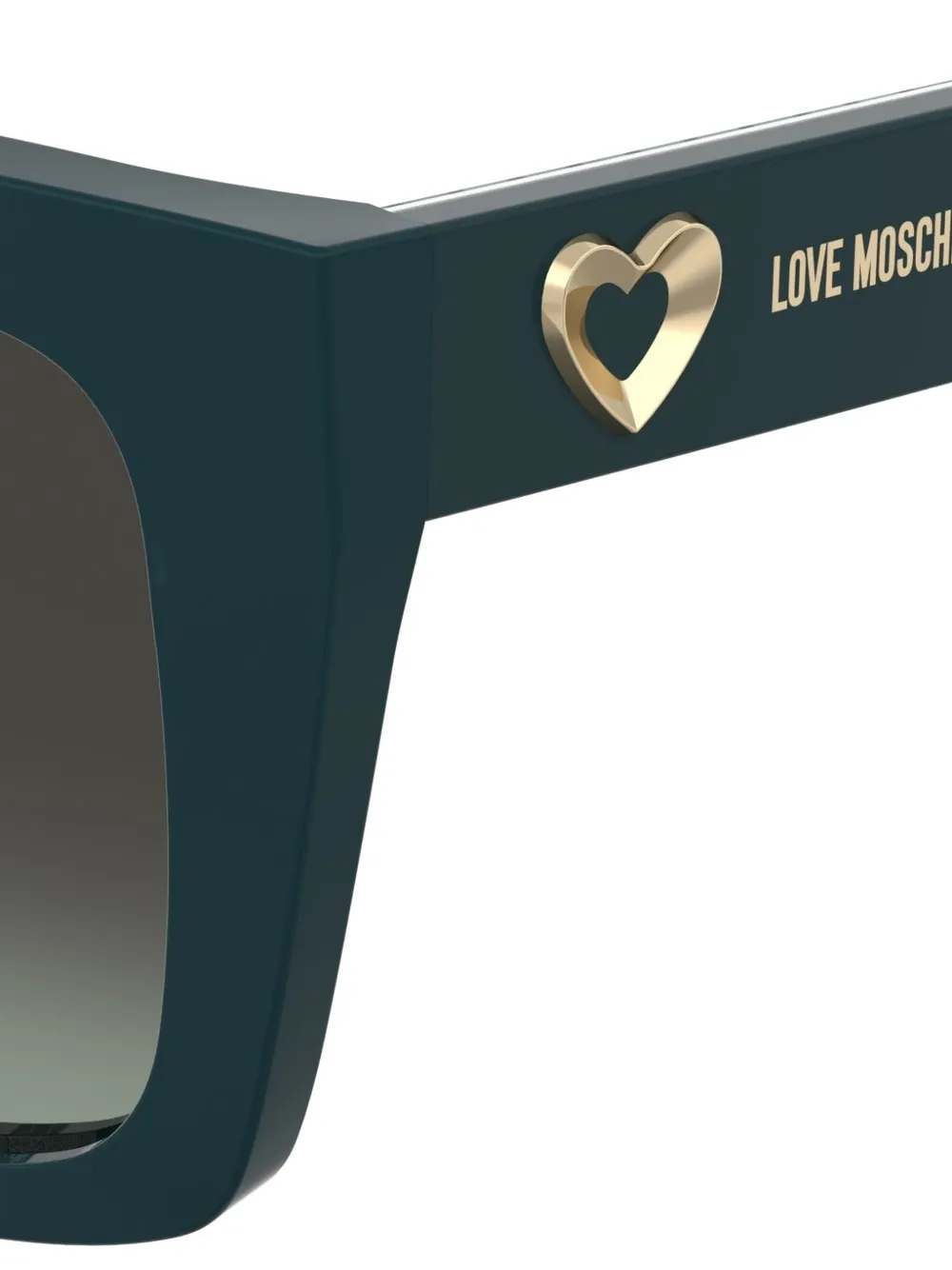 Love Moschino Zonnebril met vierkant montuur Groen