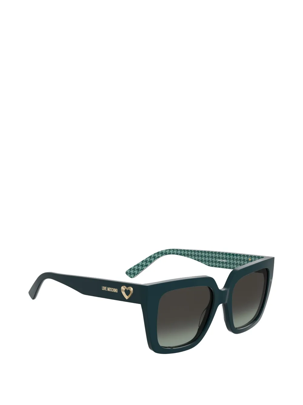 Love Moschino Zonnebril met vierkant montuur Groen