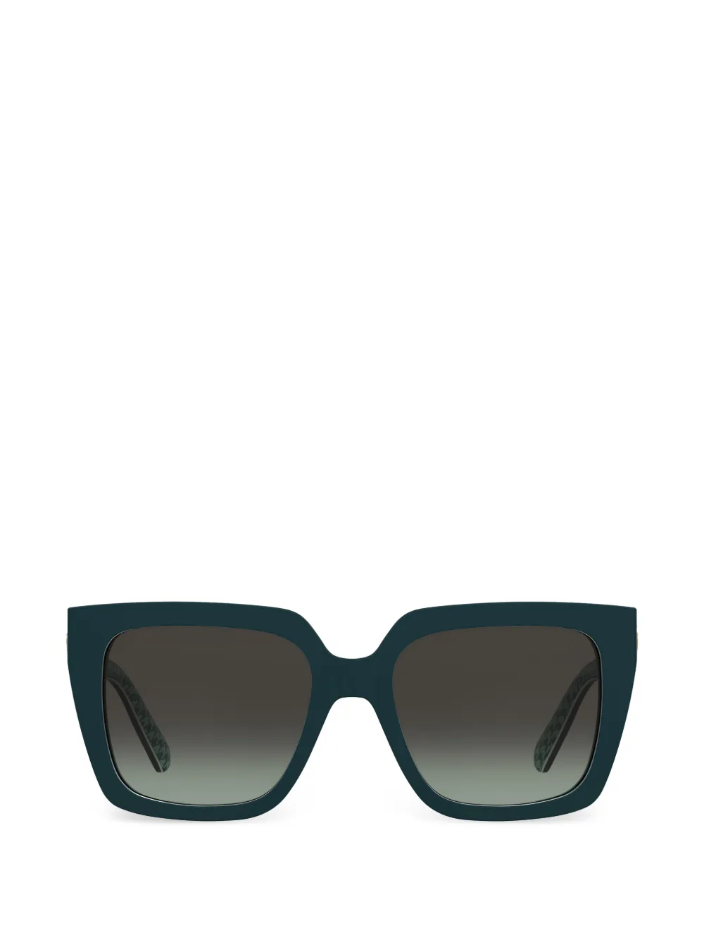 Love Moschino square-frame logo-plaque sunglasses - Grün