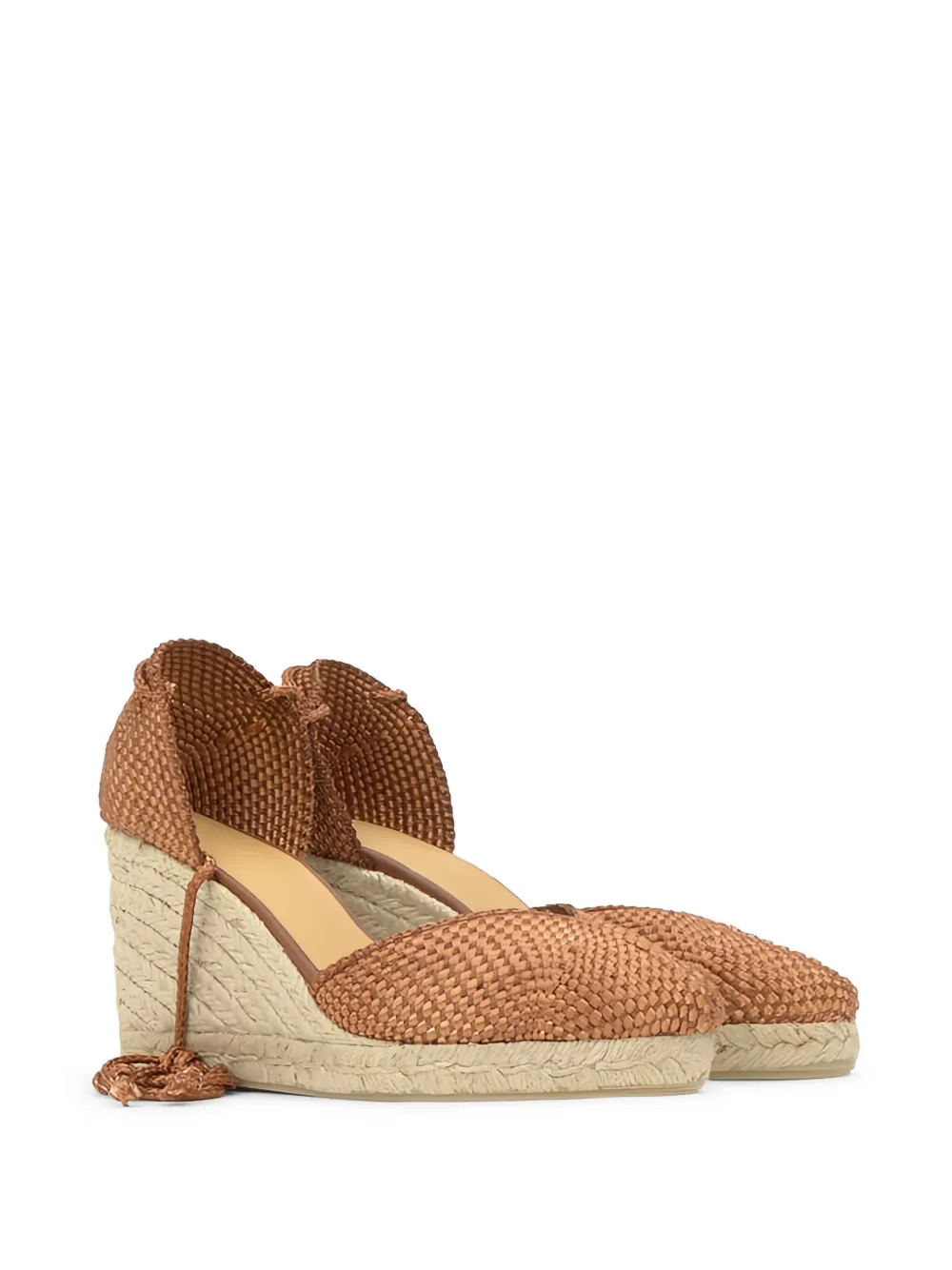 Castañer Cora espadrilles met geweven design Bruin