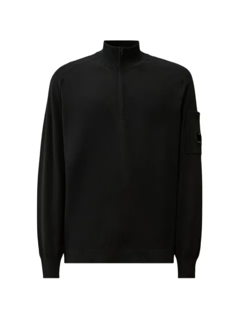 C.P. Company Lens-detail quarter-zip sweater