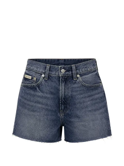 Calvin Klein 90s Relaxed raw-cut mini denim shorts
