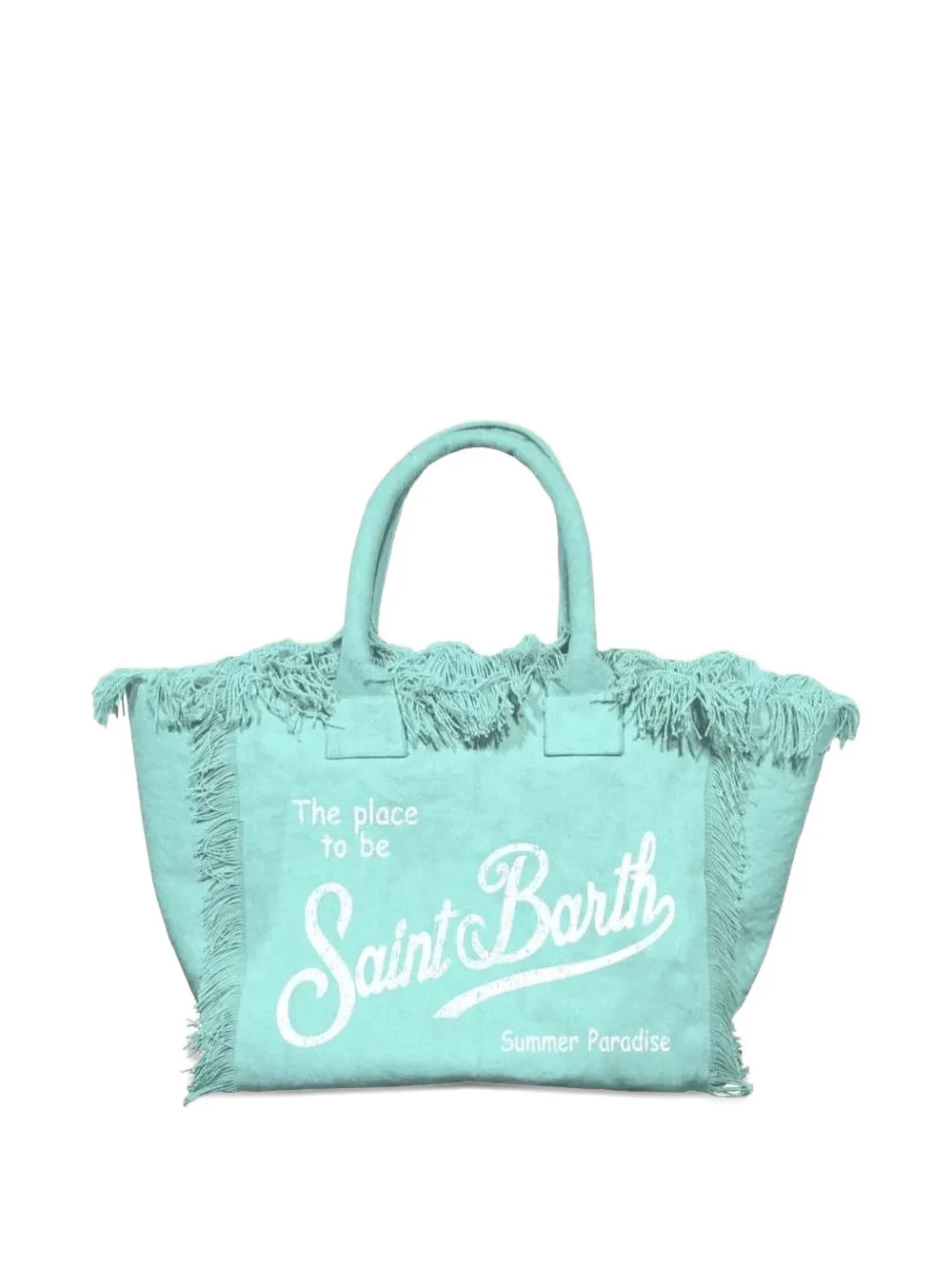 MC2 Saint Barth Vanity shopper met franje Groen