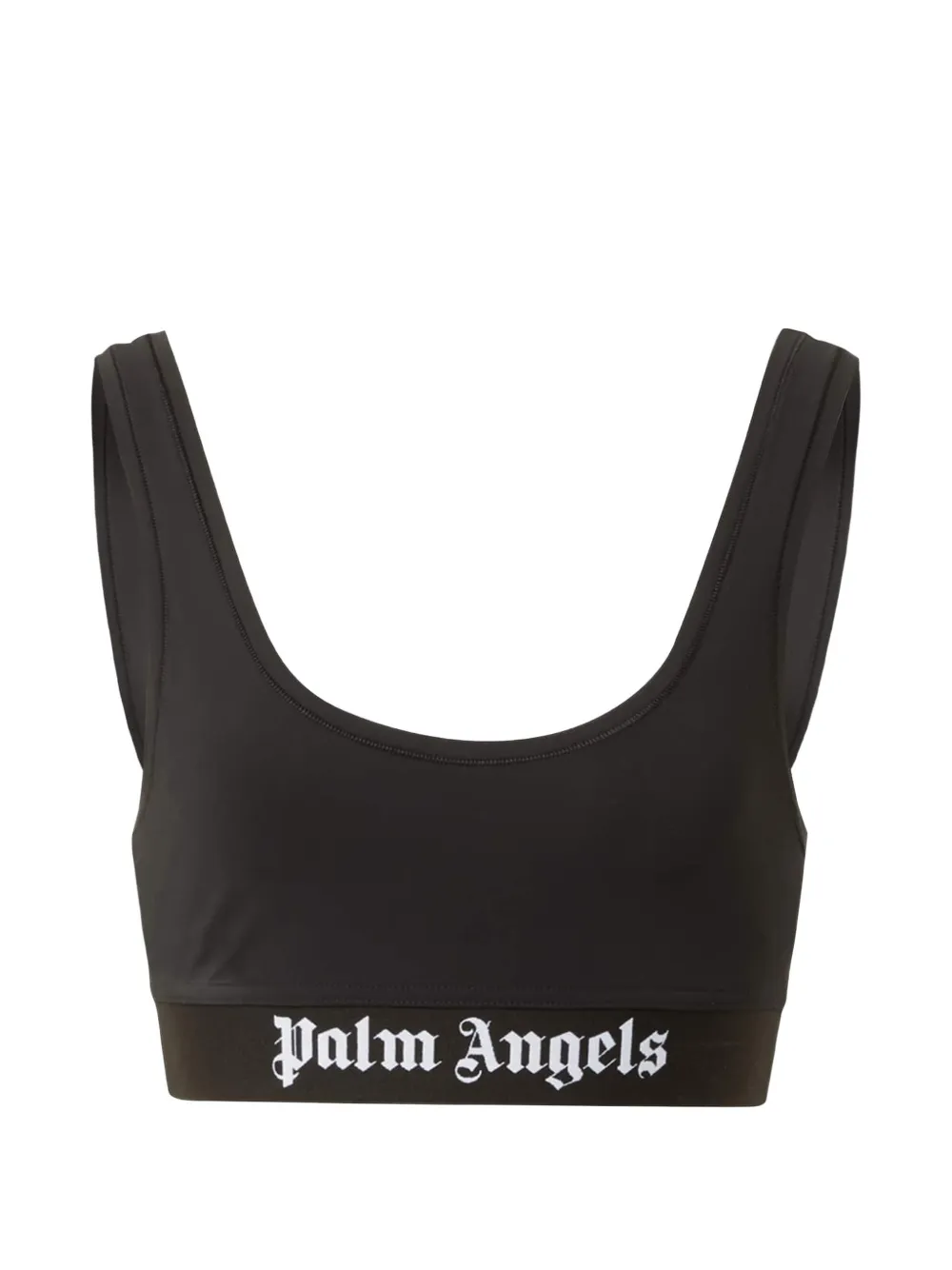 Palm Angels logo-underband scoop-neck bra - Nero