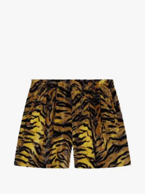 Kenzo bermuda en velours à imprimé tigré