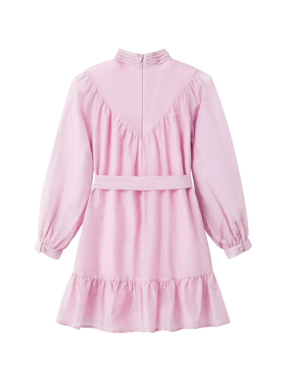 MARLO Gabrielle jurk met ruches en plooien Roze