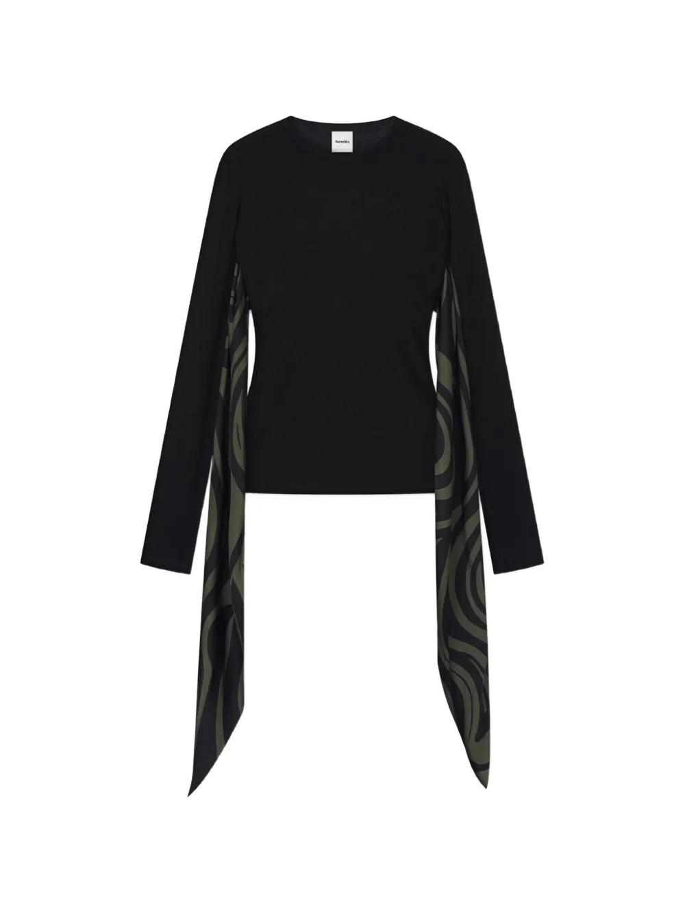 Nanushka Ahuic open-back tie-detail top - Nero