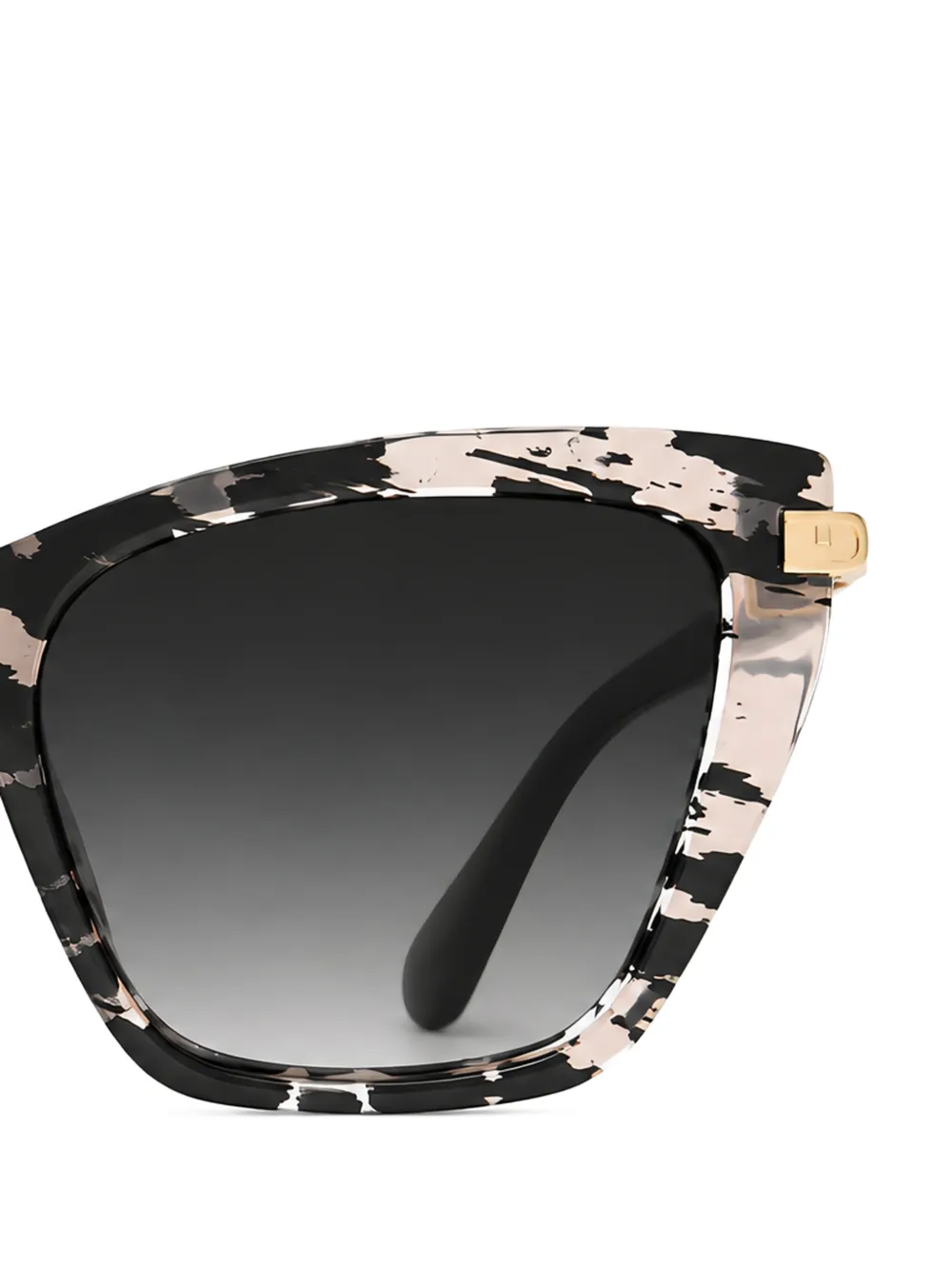 Furla Zonnebril met cat-eye montuur en abstract patroon Zwart