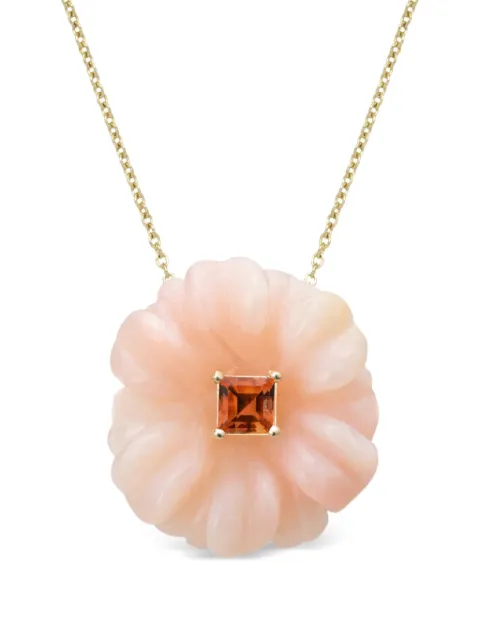Aliita flower-pendant citrine necklace