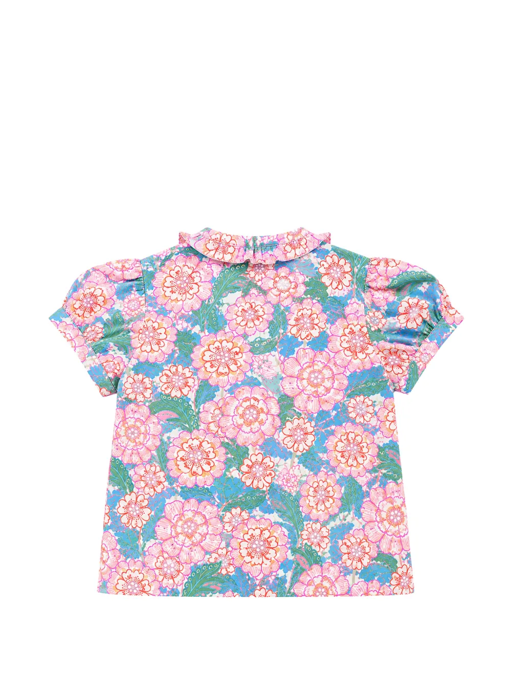 Mariella Ferrari Coeur shirt met bloemenprint en ruchekraag Roze