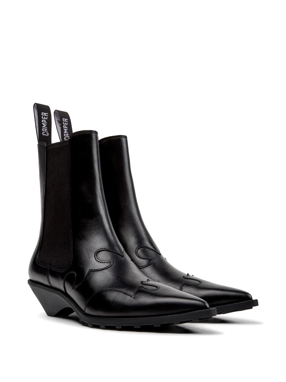 Camper Anita panelled leather ankle boots Zwart