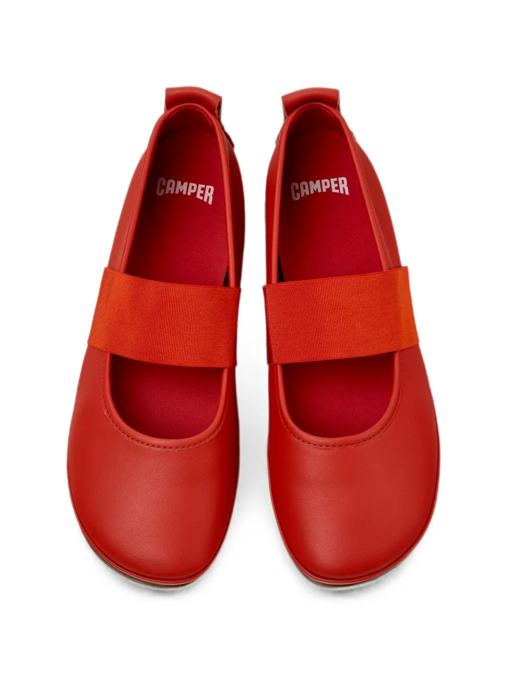 Camper Right Nina leather ballet flats Rood