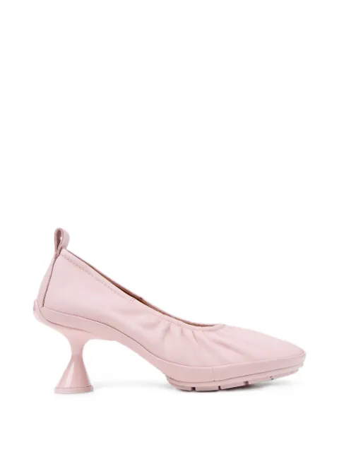 Camper Right Left sculptural-heel leather pumps