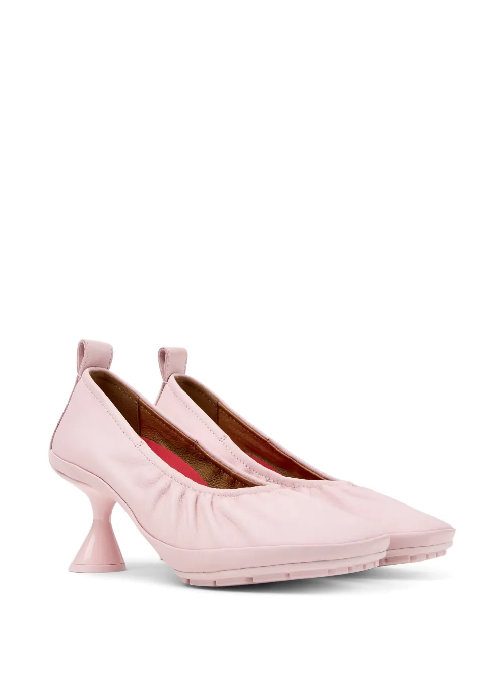 Camper Right Left leren pumps met sculpturale hak Roze