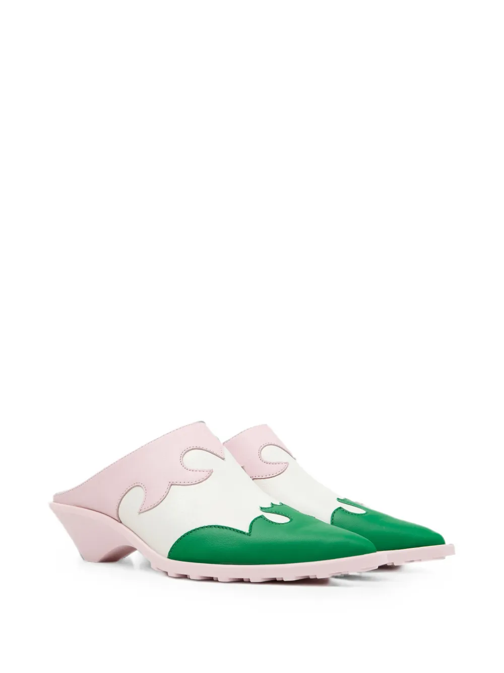 Camper Anita panelled leather mules Roze