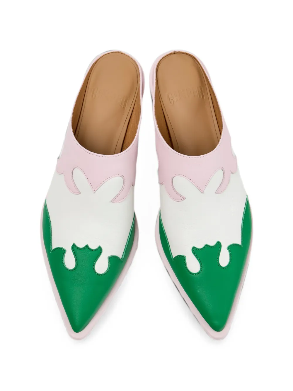 Camper Anita panelled leather mules Roze