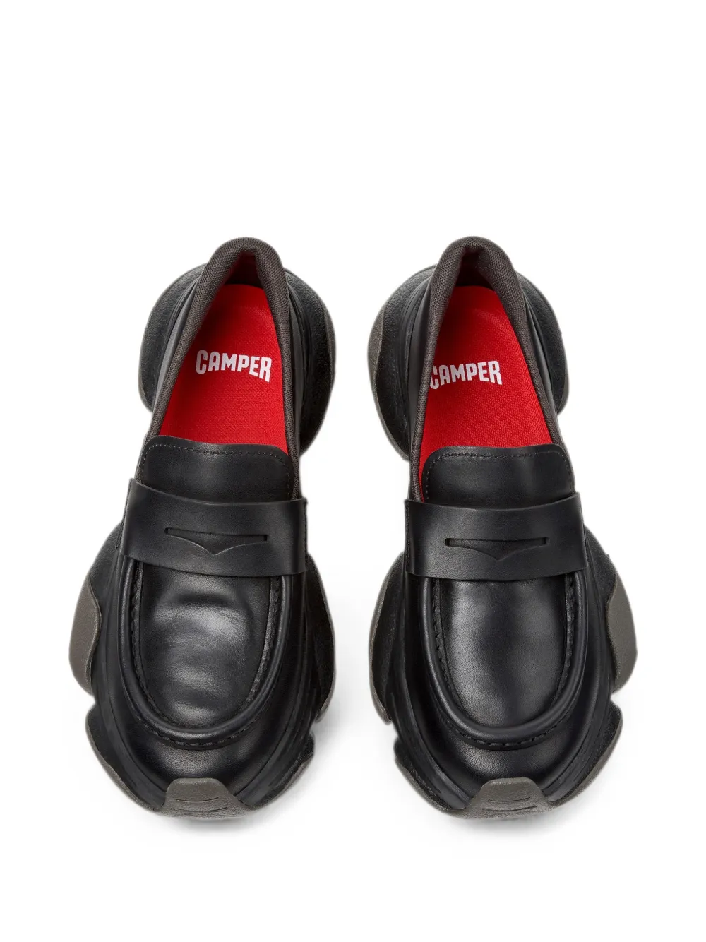 Camper Karst leren loafers Zwart
