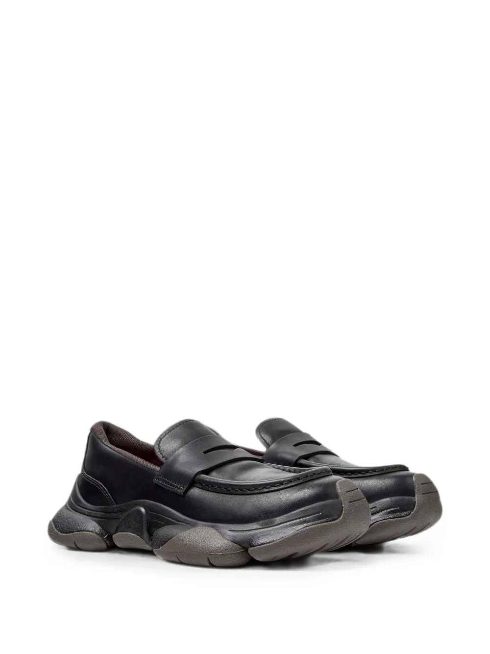 Camper Karst leren loafers Zwart