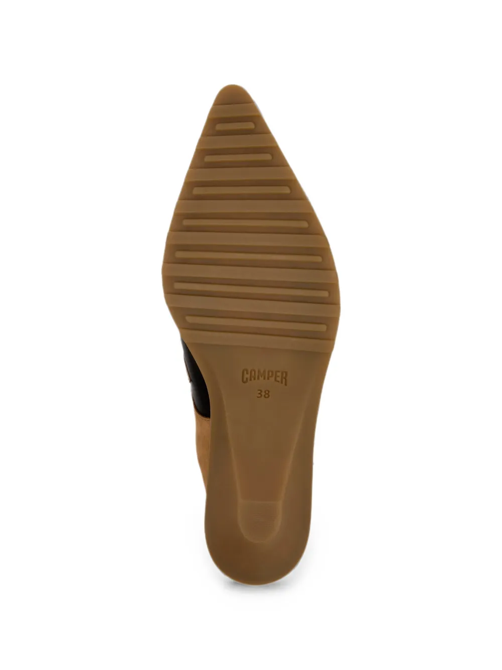 Camper Anita leren muiltjes met vlakken Beige