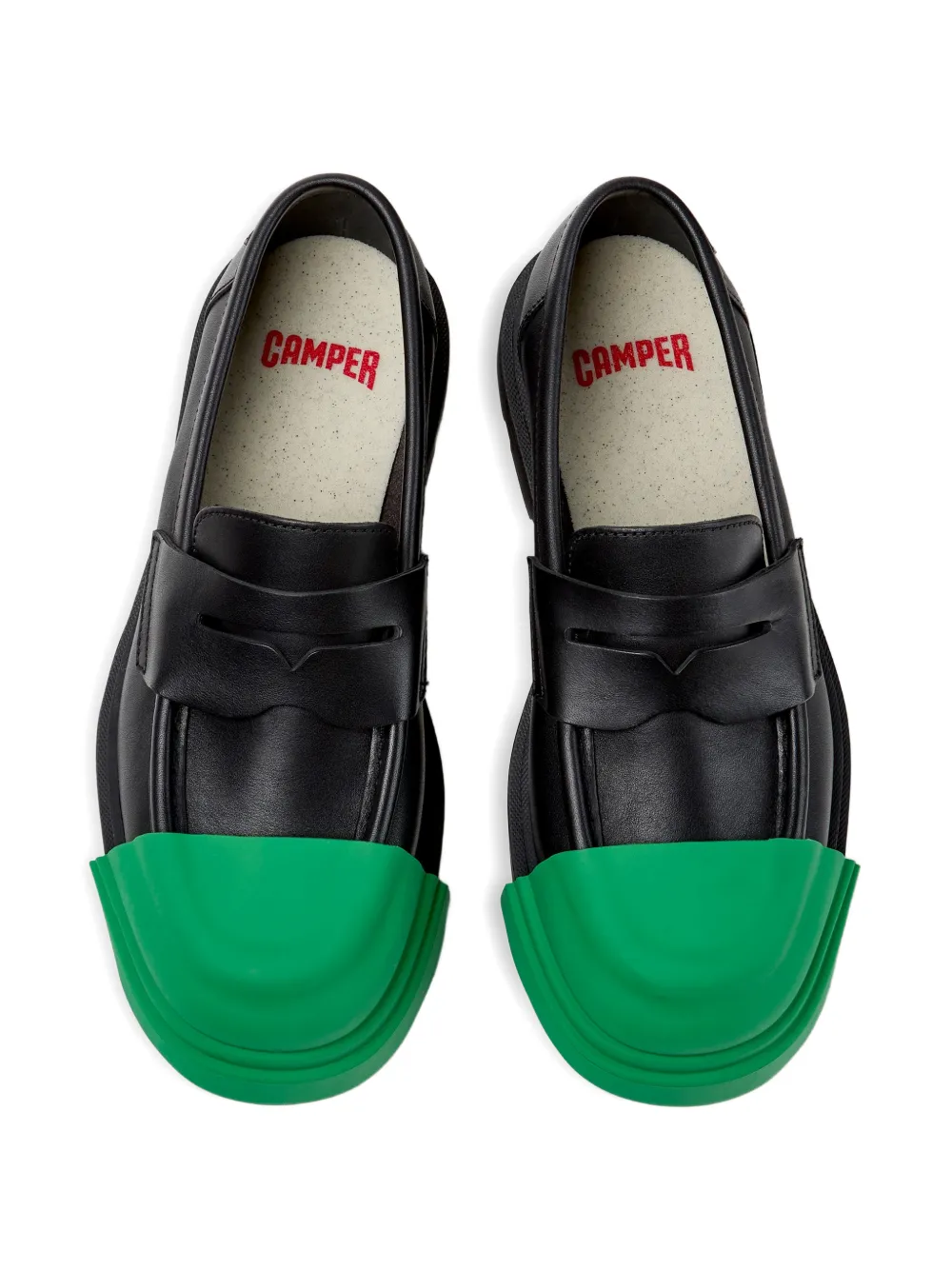 Camper Junction leather loafers Zwart