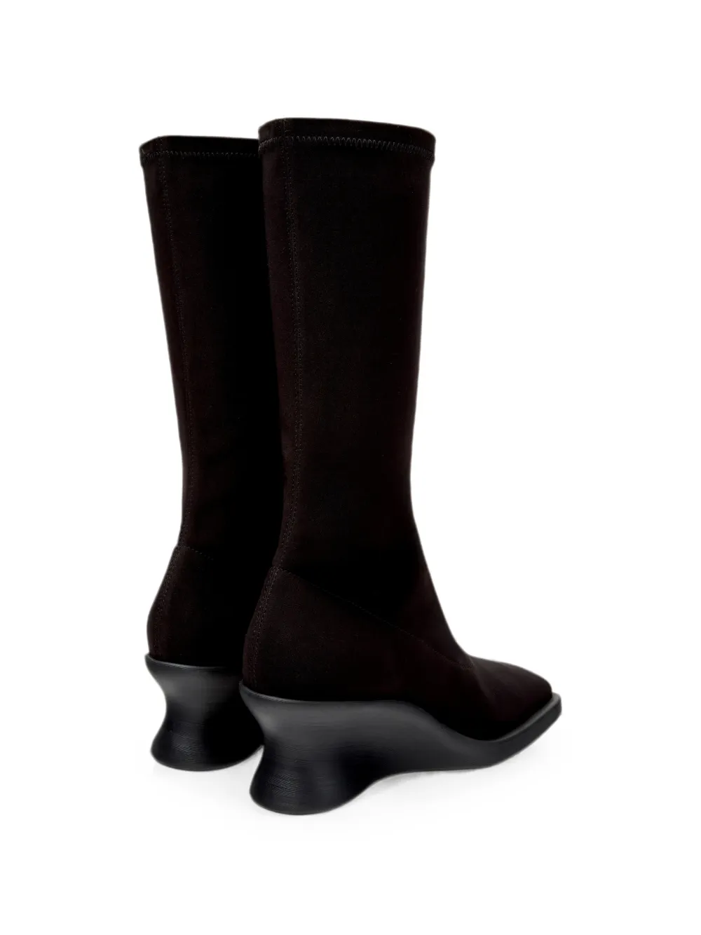 Camper Louise wedge ankle boots Zwart