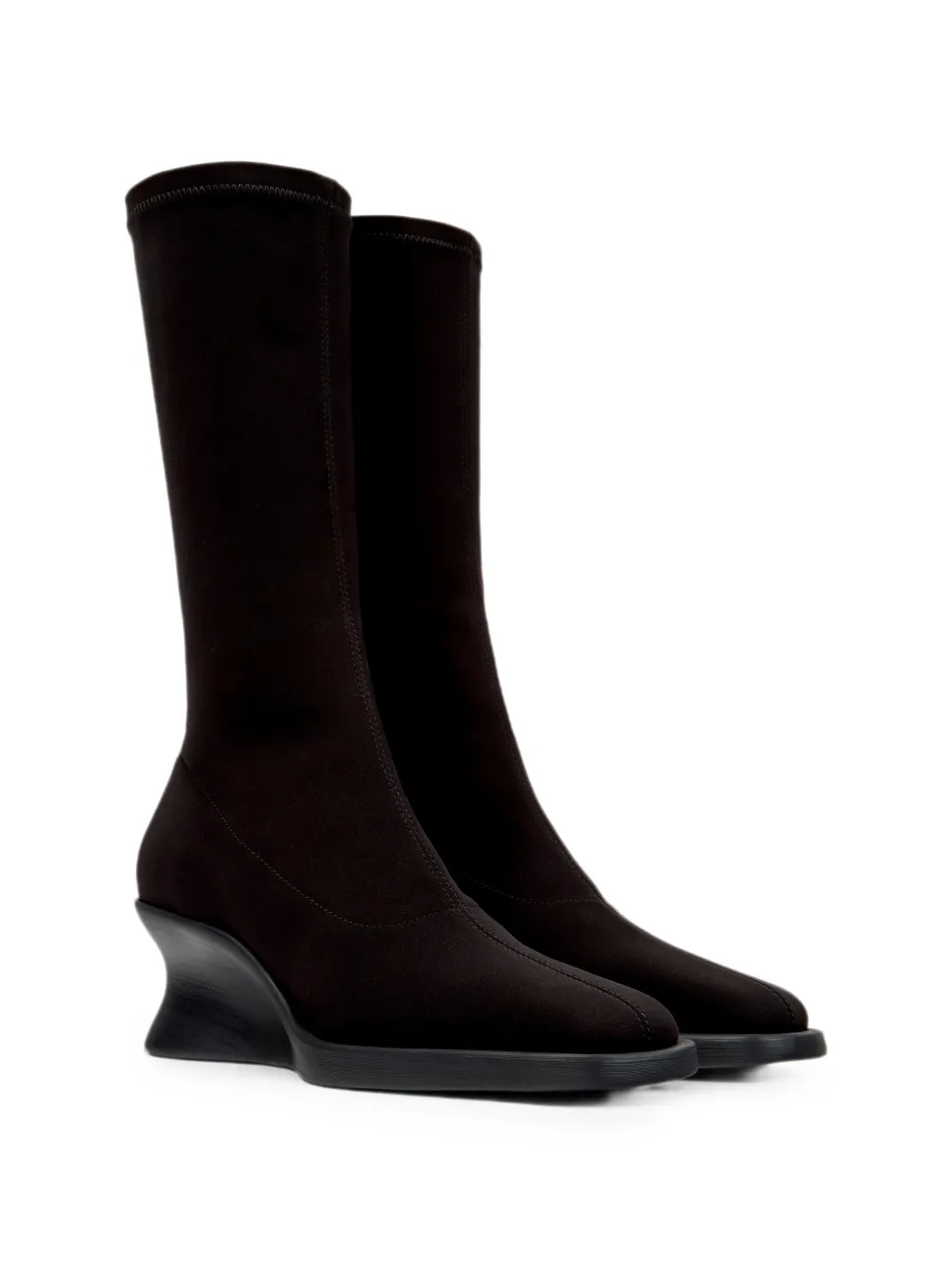 Camper Louise wedge ankle boots Zwart