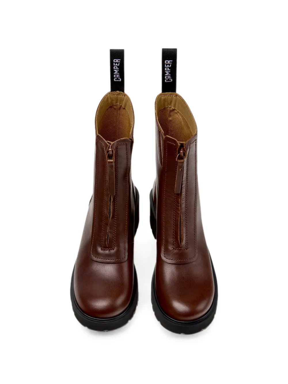 Camper Milah zip-front ankle boots Bruin
