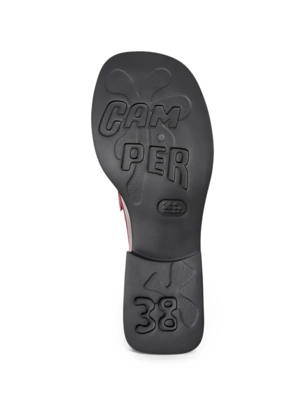 Camper Donna leather square-toe loafers Rood