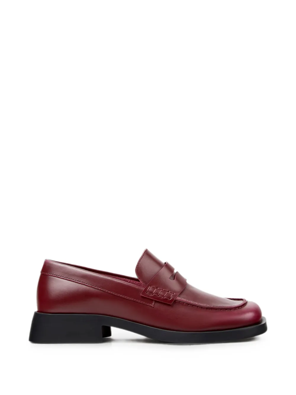 Camper Mocassini Donna in pelle con punta quadrata - Rosso