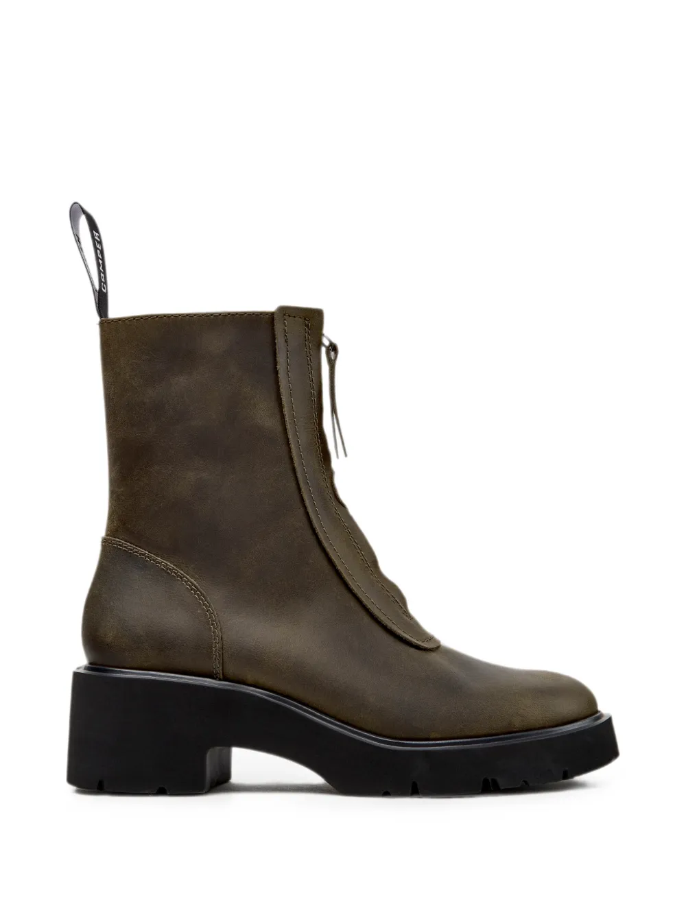 Camper Milah zip-front ankle boots Groen