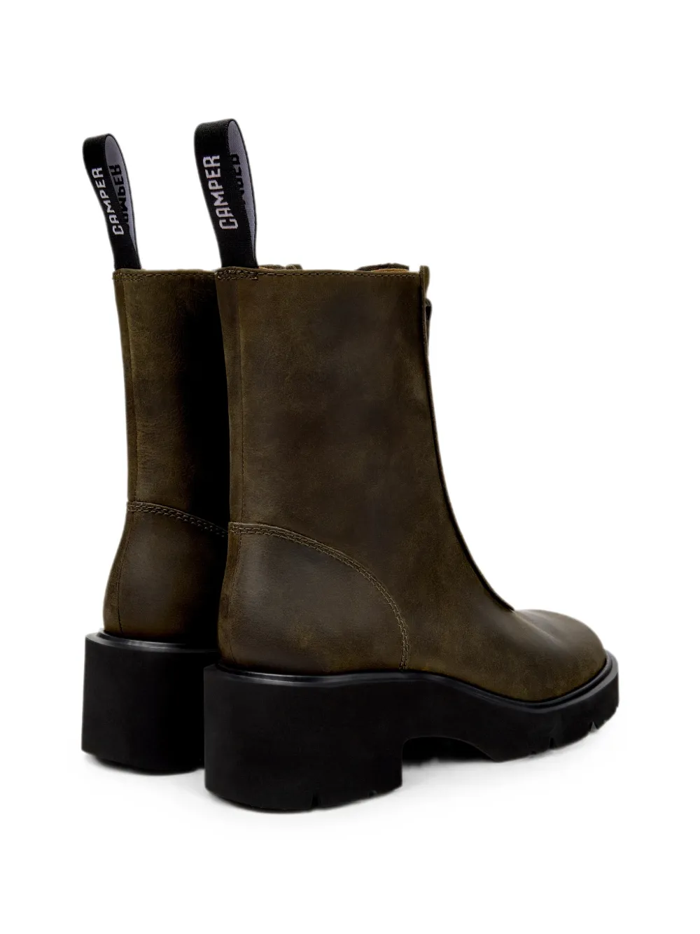 Camper Milah zip-front ankle boots Groen