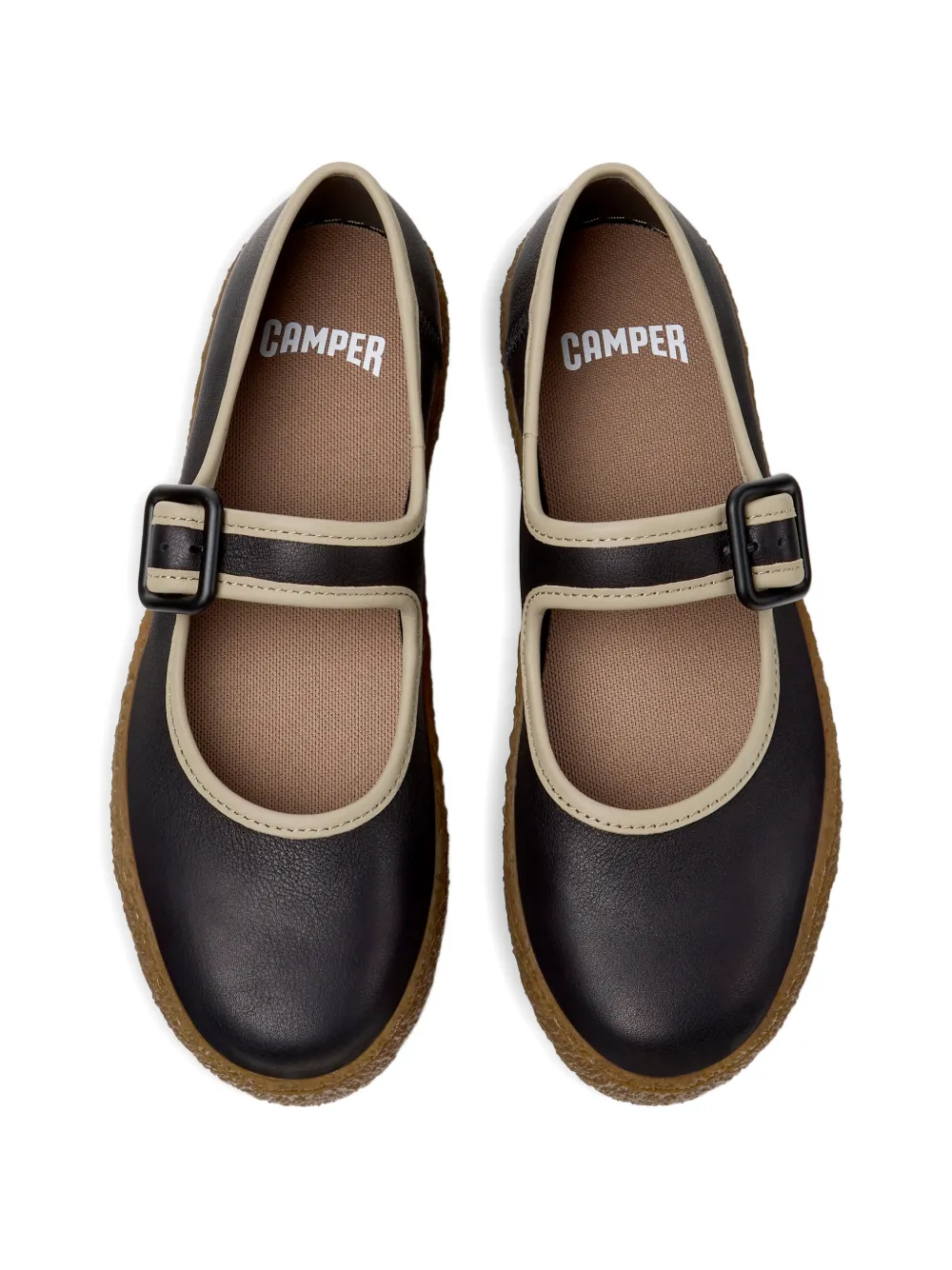 Camper Peu Terreno buckle-fastening ballet flats Bruin