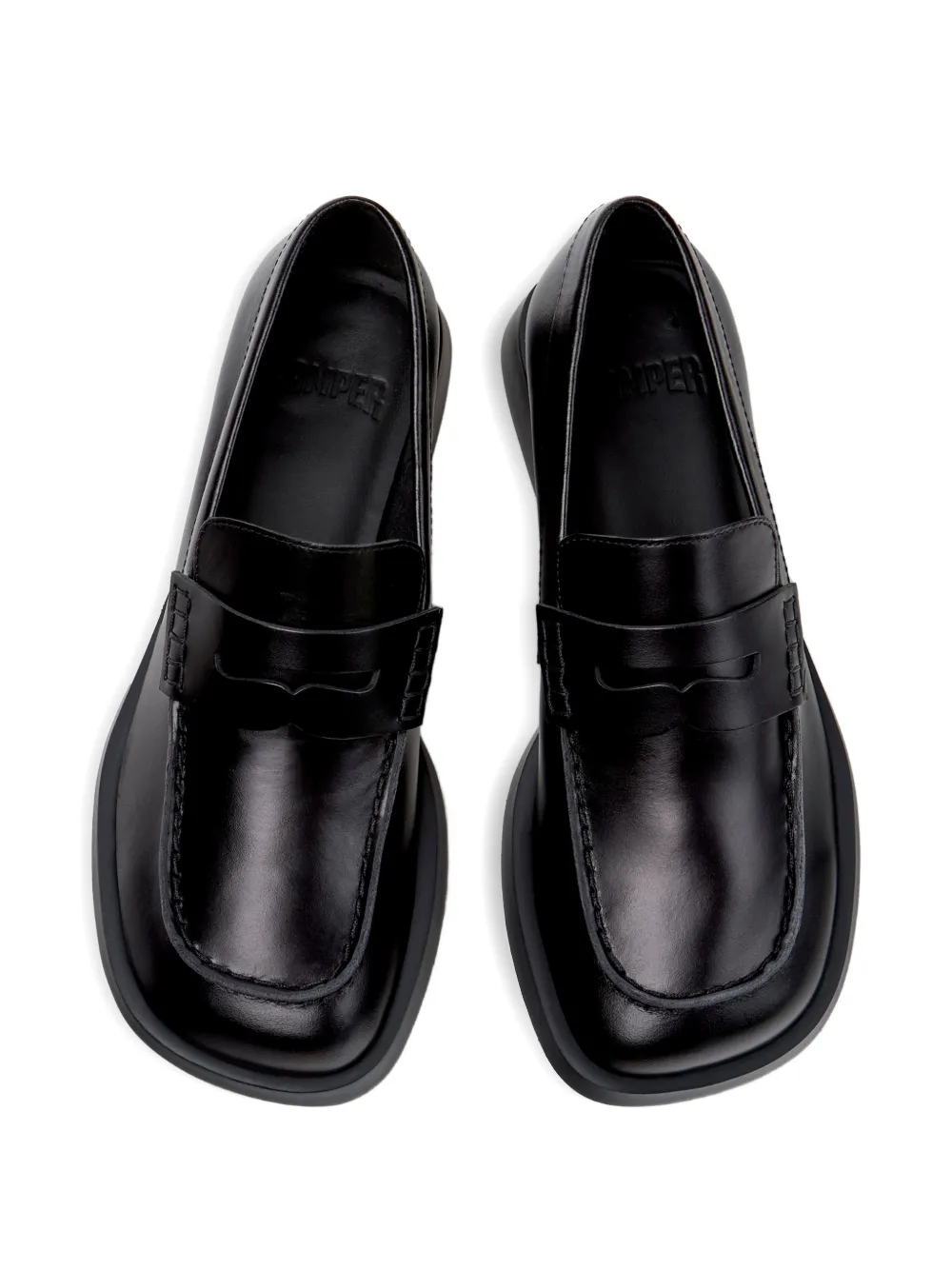 Camper Donna loafers van glad leer Zwart