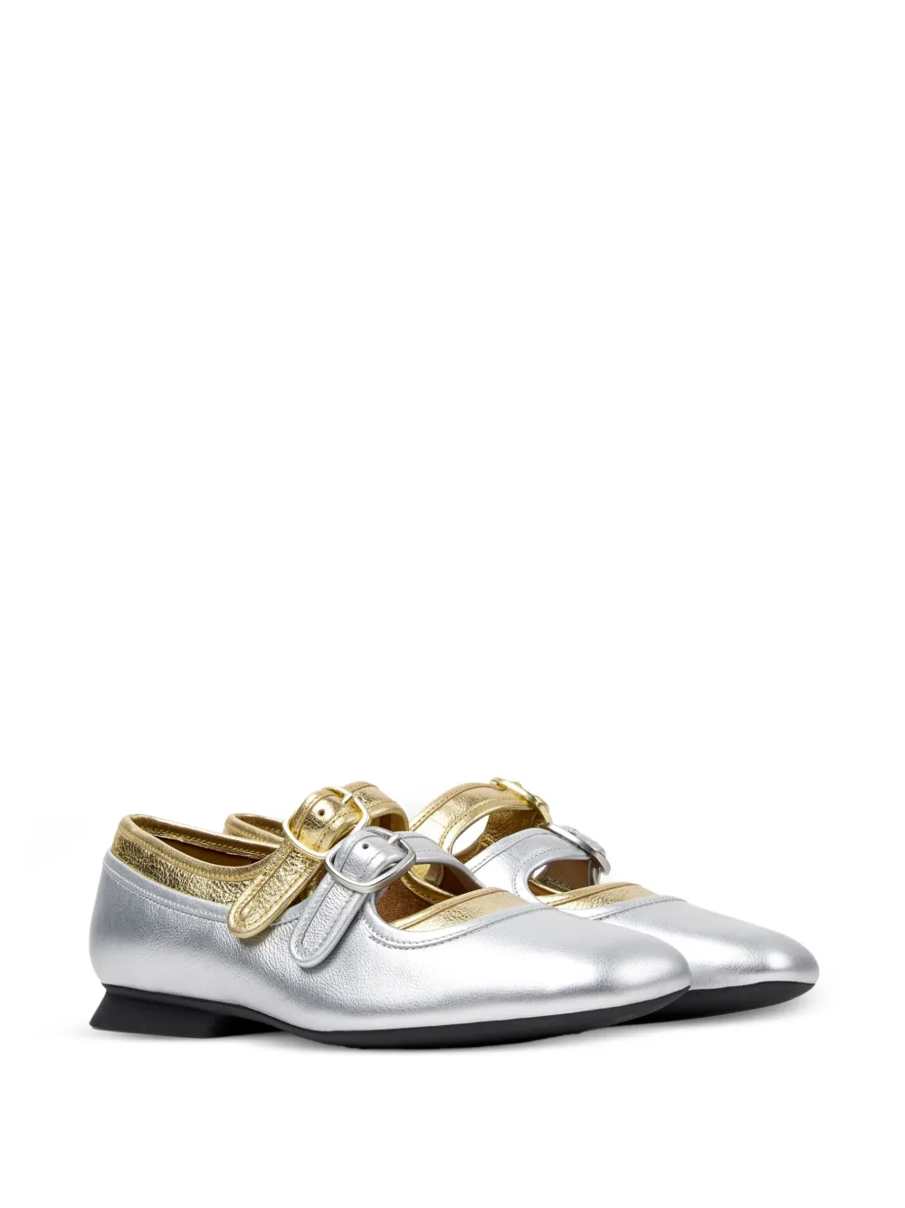 Camper Casi Myra ballerina's met gespsluiting Zilver