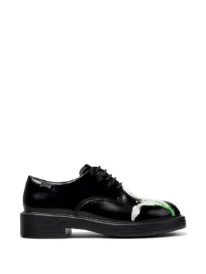 black and white dress shoes for women Designer Derby & Oxford white and black shoes A-line Dress- Simplicity Pattern- Layered Spring Outfits Womens sizes Lace up Color:Nightfall/Cream