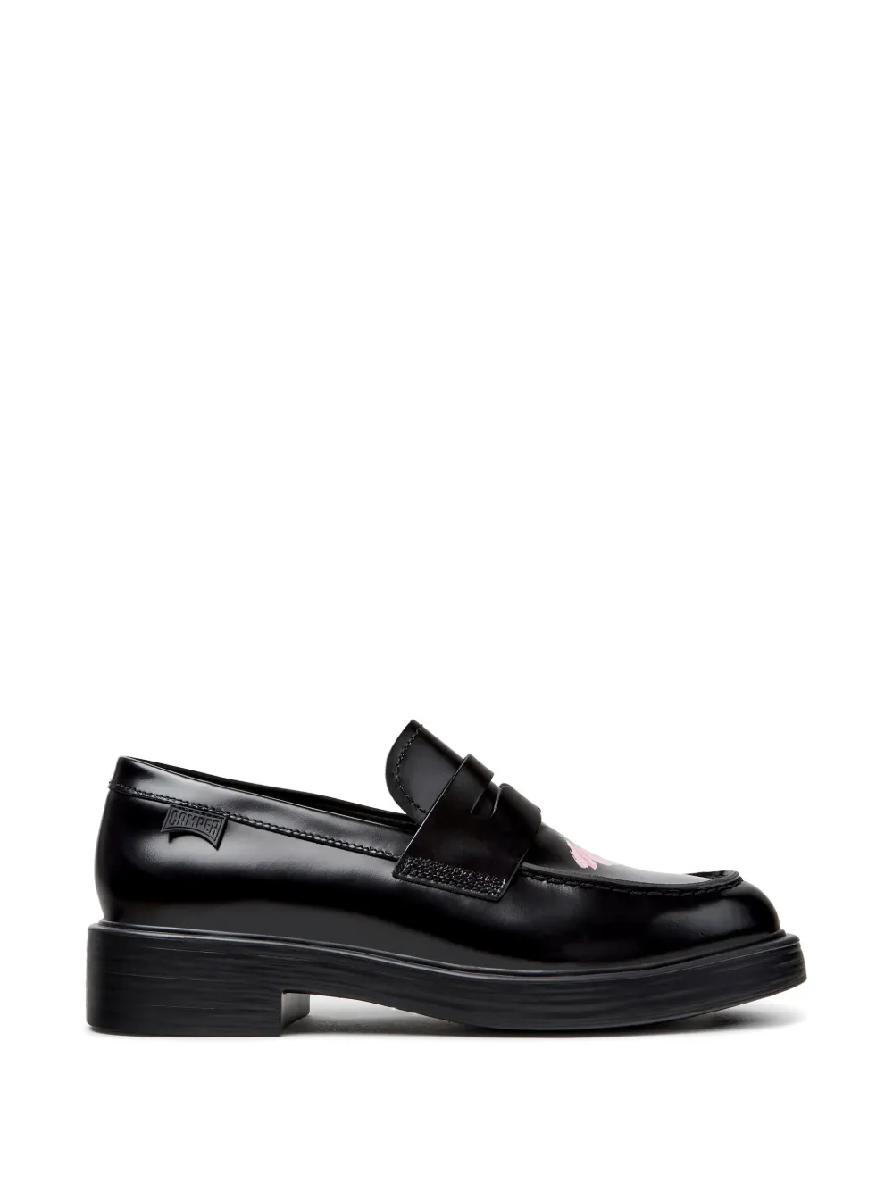 Camper Mocassini Dean a fiori - Nero