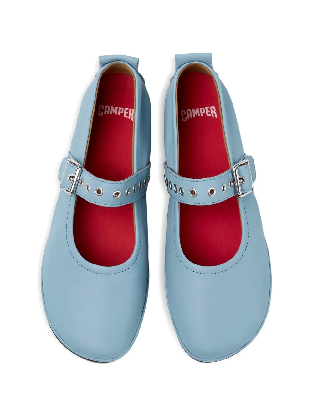 Camper Right Nina buckle-strap ballet flats Blauw