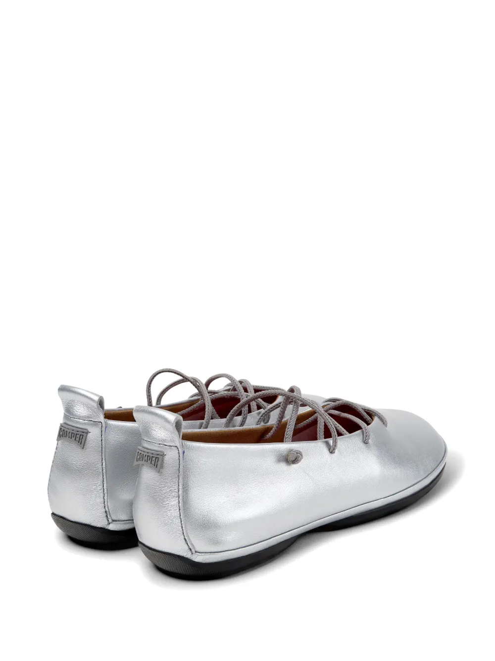 Camper Right Nina ballerina's met bandjes Zilver