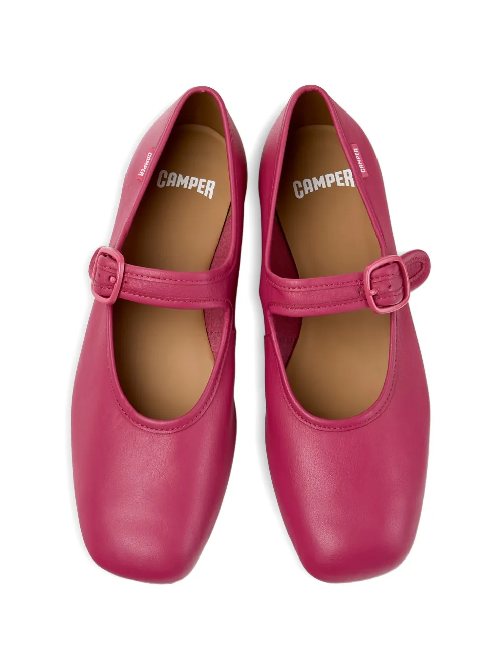 Camper Casi Myra leather ballet flats Roze