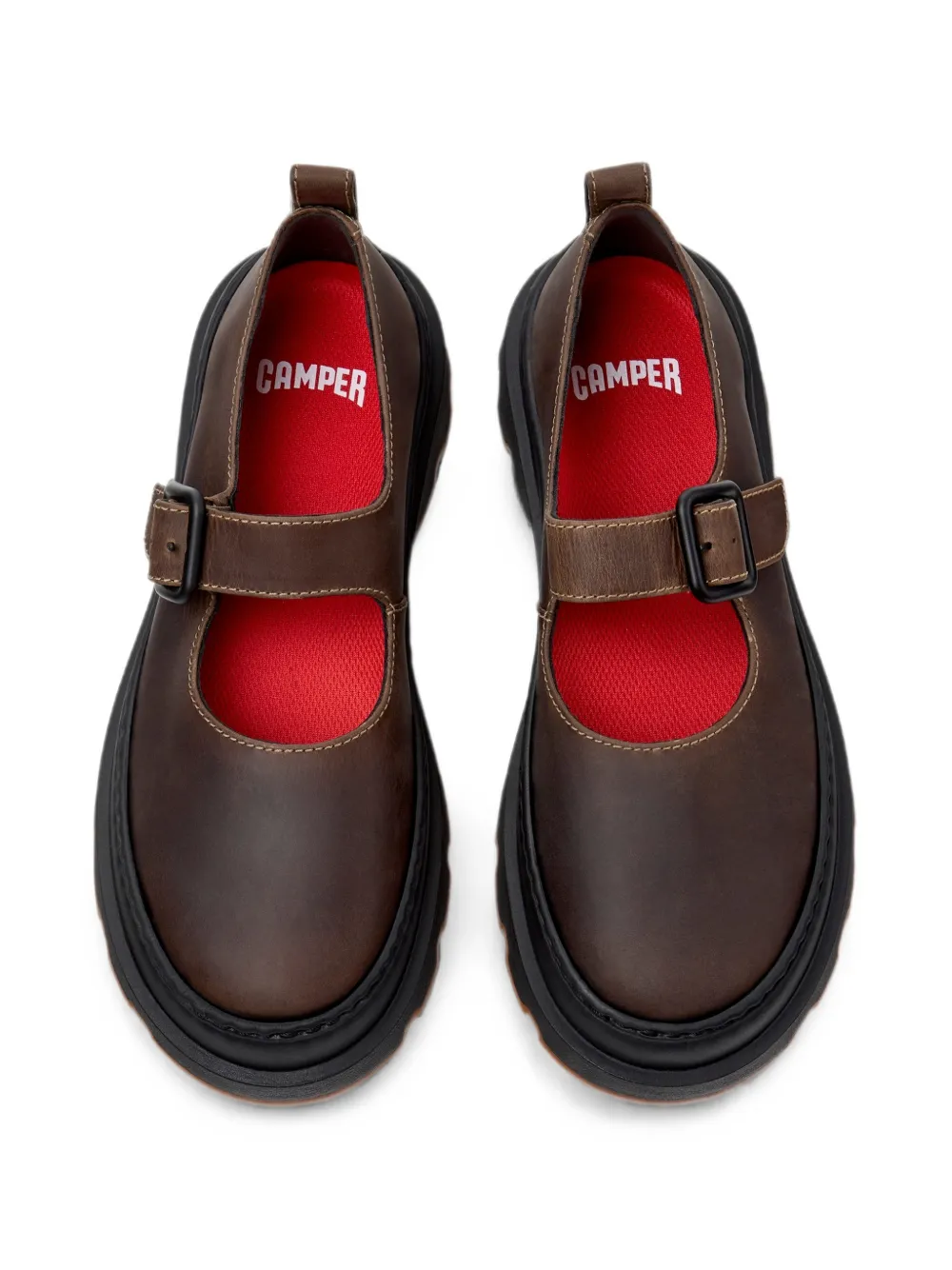 Camper Brutus+ buckle-fastening ballet flats Bruin
